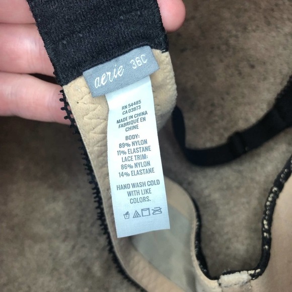 Aerie Black Lace Transitional Racerback Bra - Picture 6 of 6